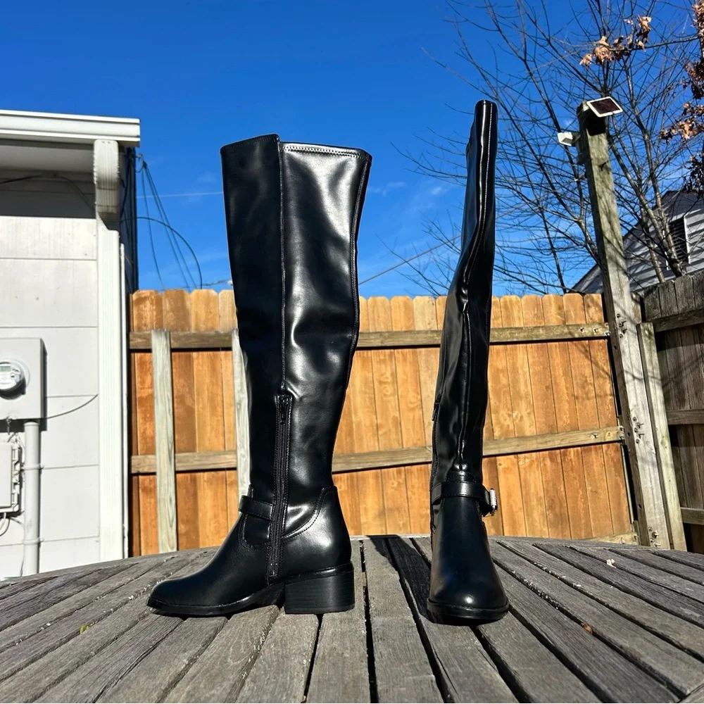 DV Dolce Vita Elyse Over-The-Knee Buckle Block Heel‎ Boot Size 6